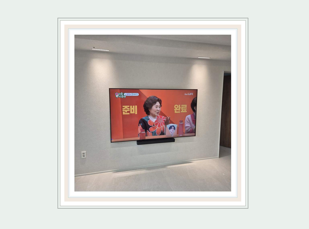 부평구 · 계양구 벽걸이TV 선정리 가격 안내 시공 참고 사진 2 · 이전 브라켓의 나사 규격 검토