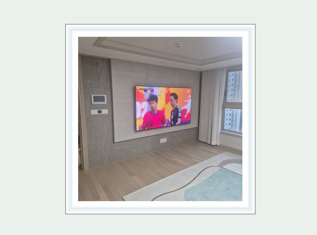 수원시 · 팔달구 벽걸이TV 선정리 가격 안내 시공 참고 사진 3 · 거치대 종류 변경 검토